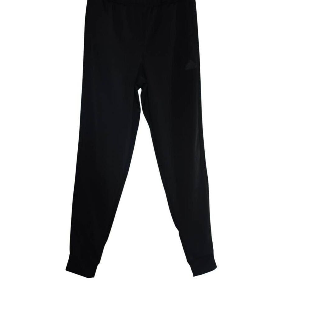 Adidas Men's Size Small Black 3 Stripe Tricorn Tapered Fit Long Jogger Pants